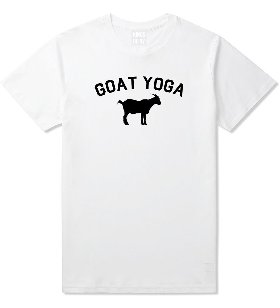 Goat Yoga Namaste Mens T Shirt White