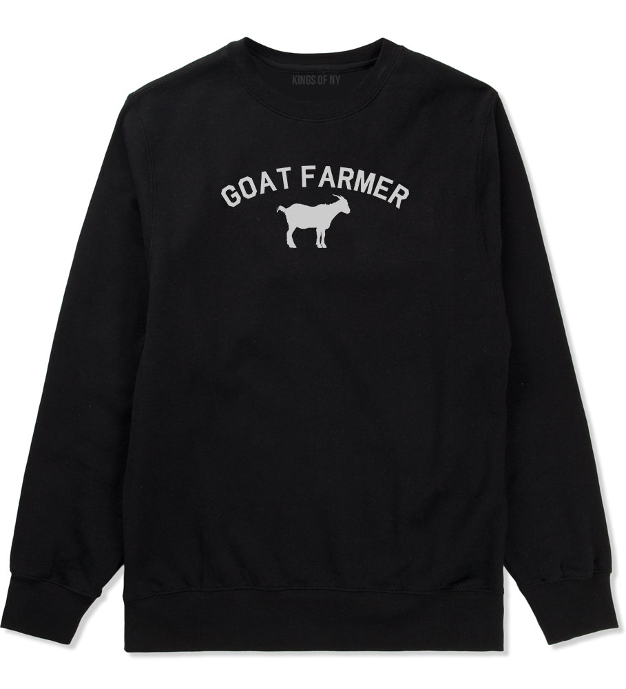 Goat Farmer Mens Black Crewneck Sweatshirt by KINGS OF NY