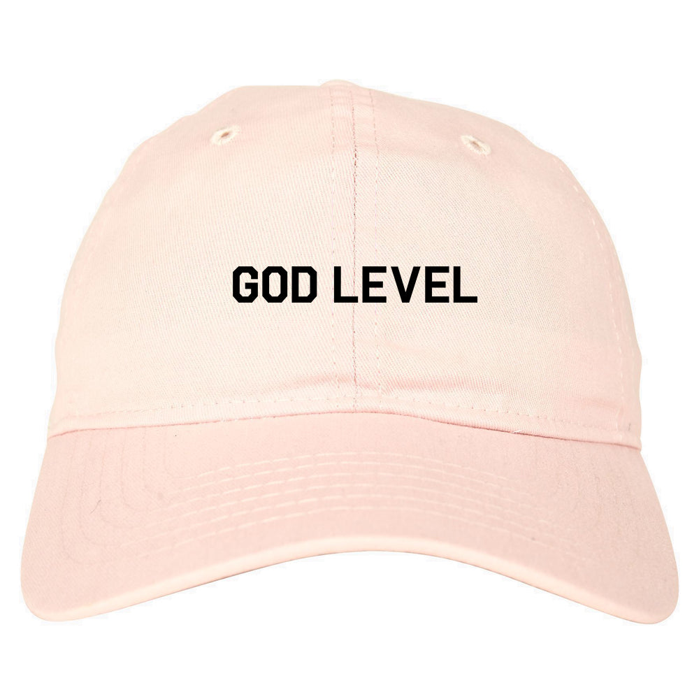 God Level Mens Dad Hat Baseball Cap Pink