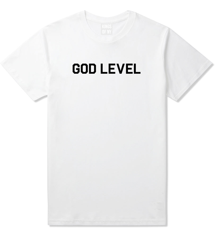 God Level Mens T-Shirt White by Kings Of NY