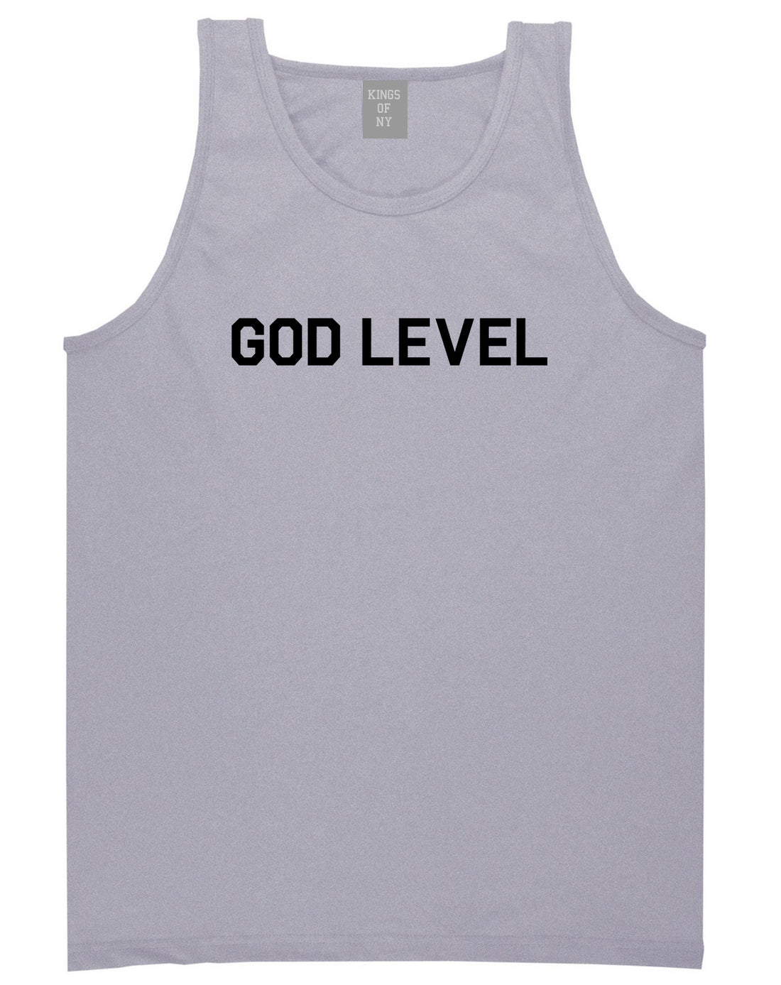 God Level Mens Tank Top Shirt Grey by Kings Of NY