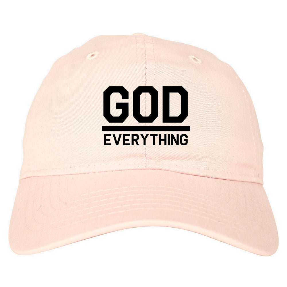 God Over Everything Mens Dad Hat Baseball Cap Pink
