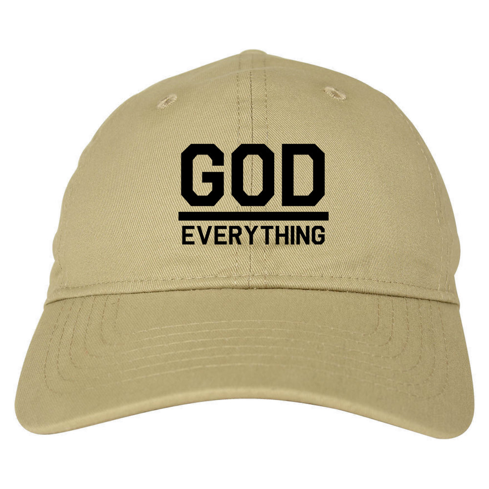God Over Everything Mens Dad Hat Baseball Cap Tan