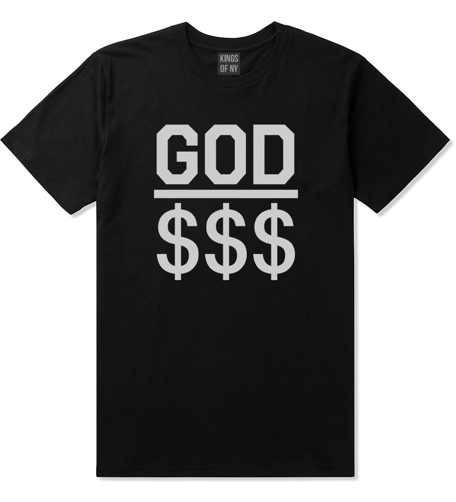 God Over Money Mens T Shirt Black