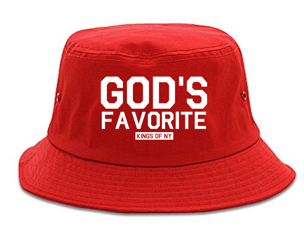 Gods Favorite Kings Of NY Mens Snapback Hat Red