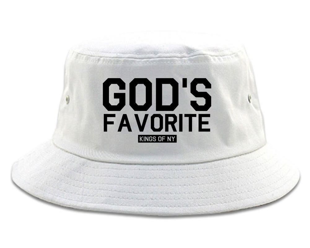 Gods Favorite Kings Of NY Mens Snapback Hat White