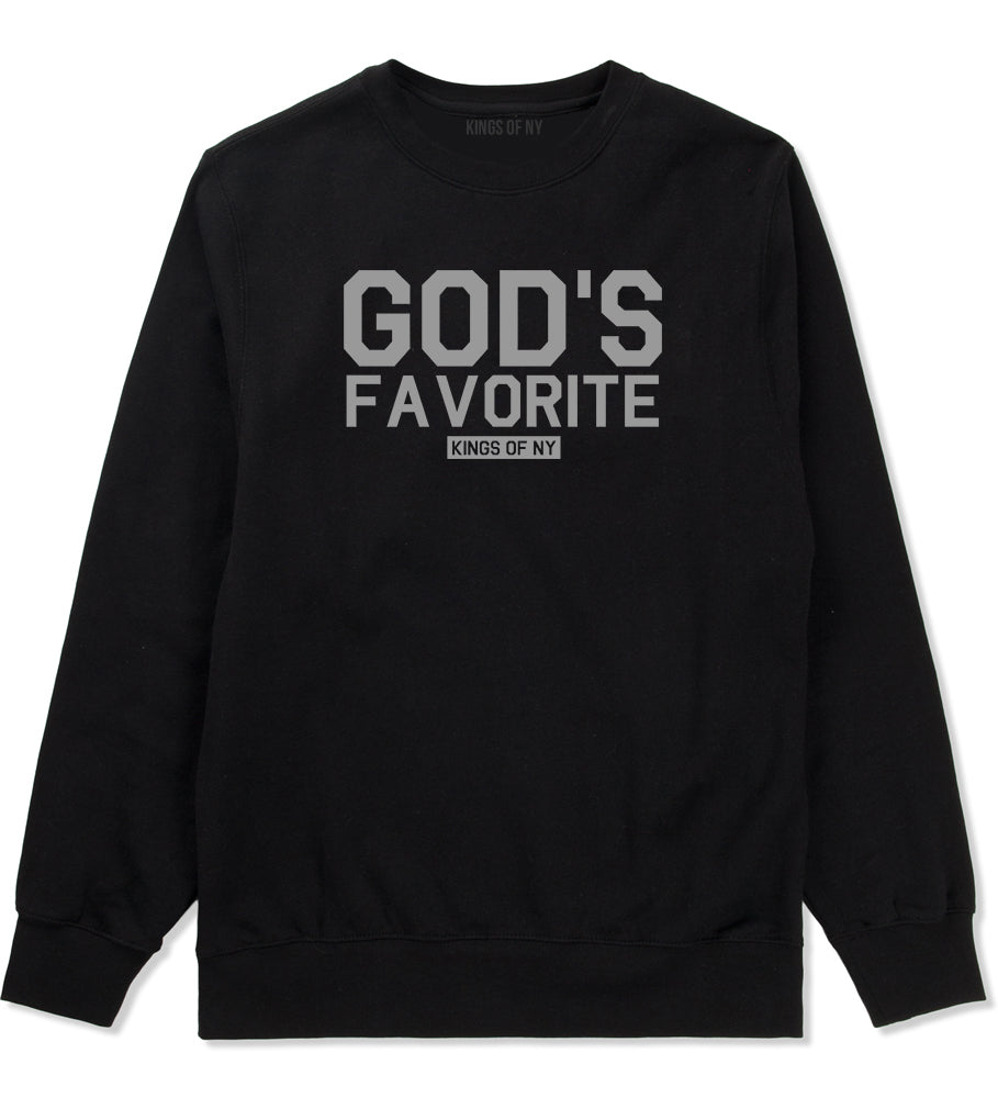 Gods Favorite Kings Of NY Mens Crewneck Sweatshirt Black