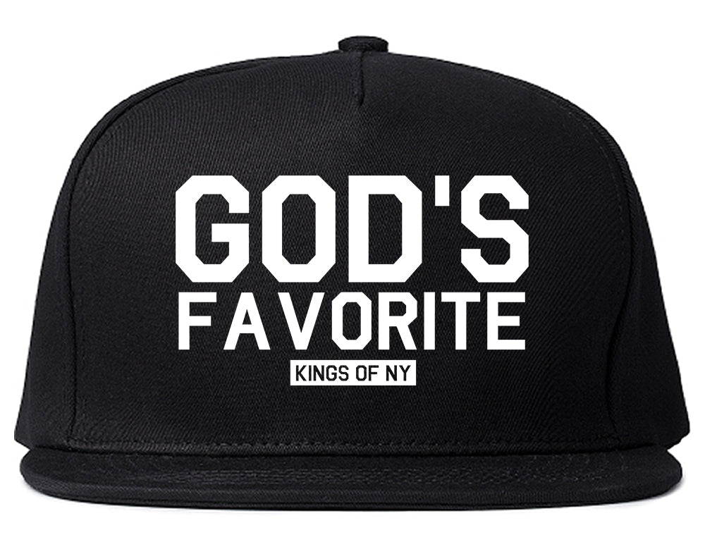 Gods Favorite Kings Of NY Mens Snapback Hat Black