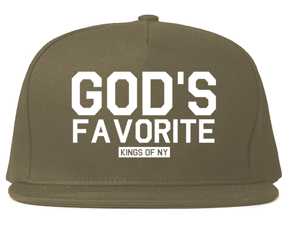 Gods Favorite Kings Of NY Mens Snapback Hat Grey