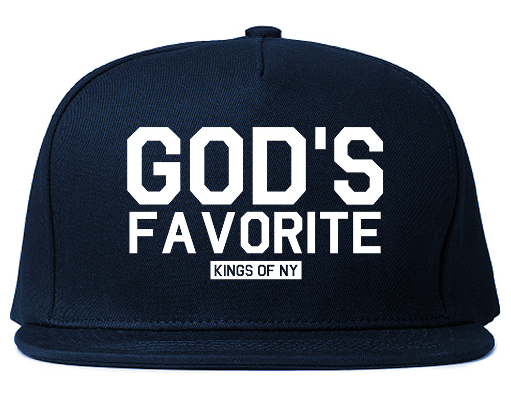 Gods Favorite Kings Of NY Mens Snapback Hat Navy Blue