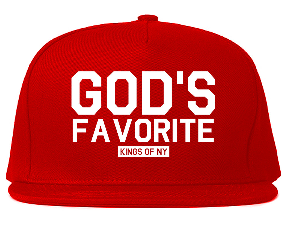 Gods Favorite Kings Of NY Mens Snapback Hat Red