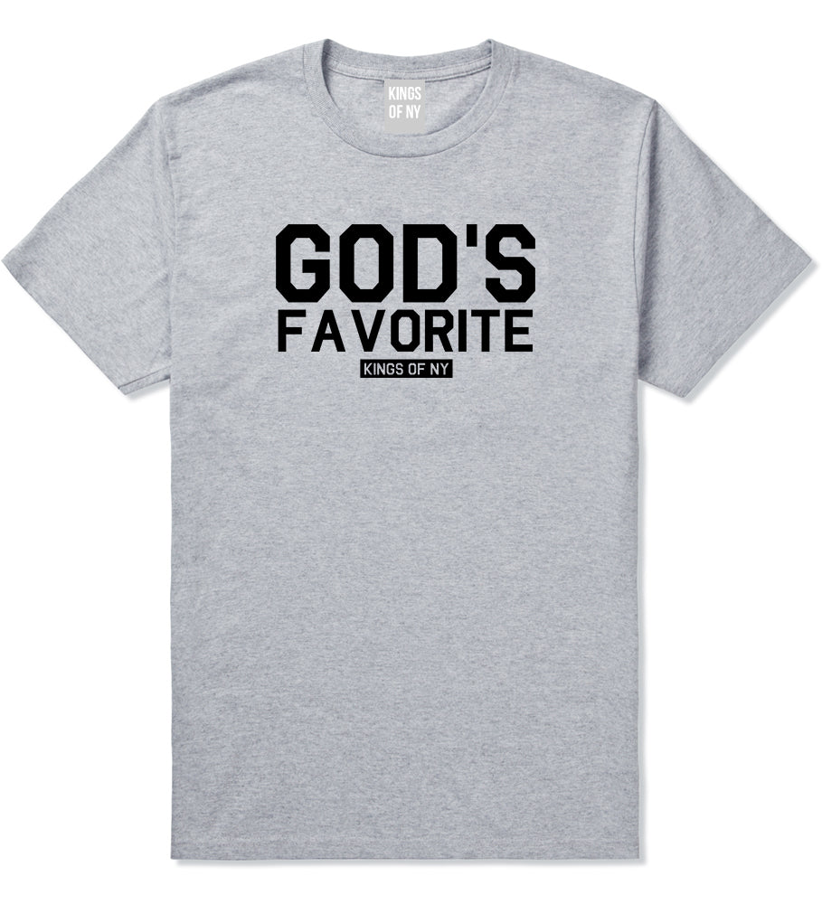 Gods Favorite Kings Of NY Mens T Shirt Grey