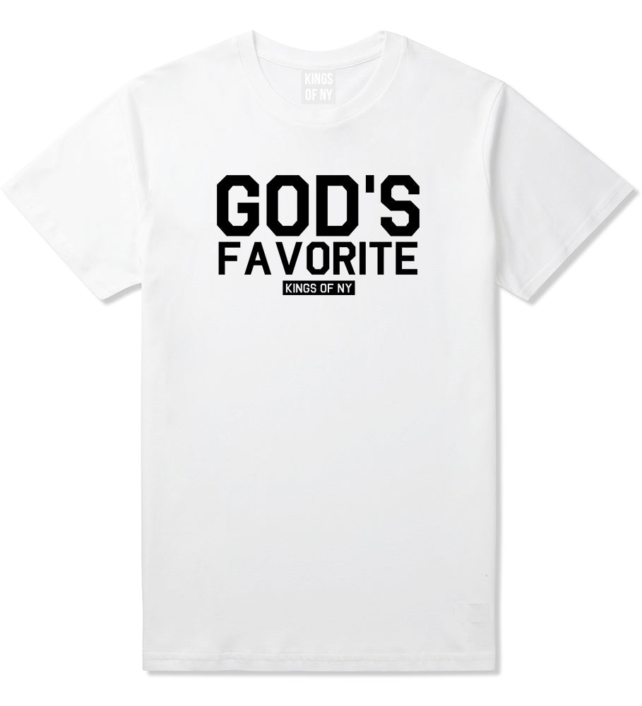Gods Favorite Kings Of NY Mens T Shirt White