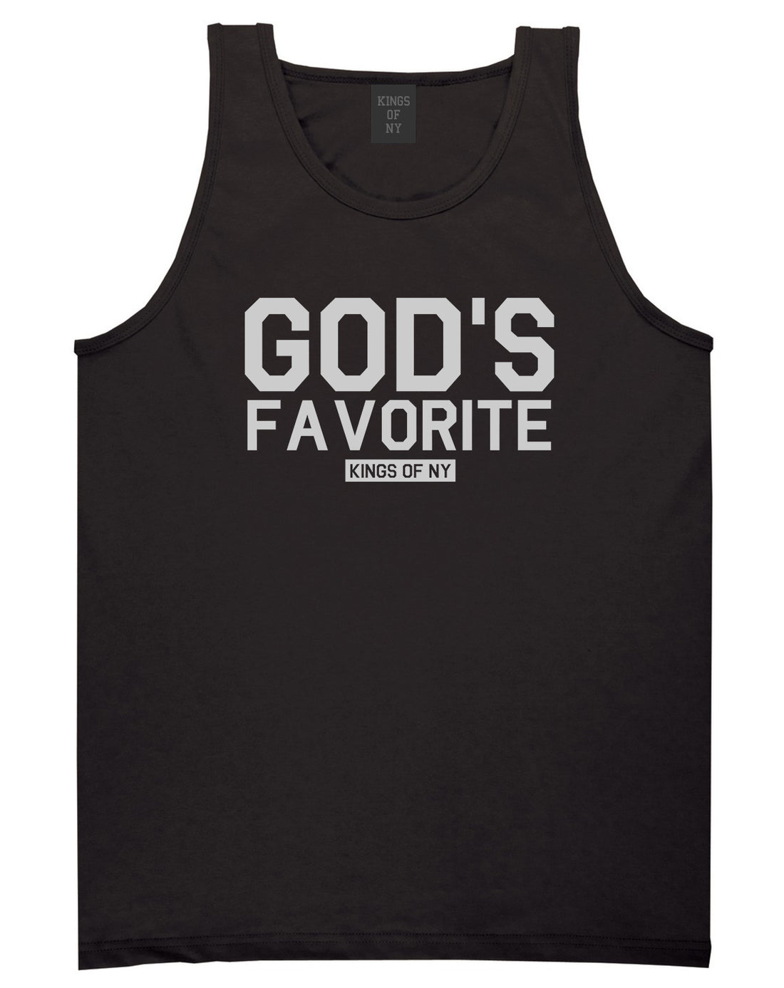 Gods Favorite Kings Of NY Mens Tank Top Shirt Black