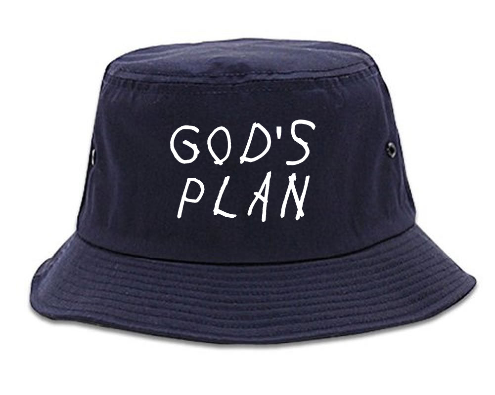 Gods Plan Mens Snapback Hat Navy Blue