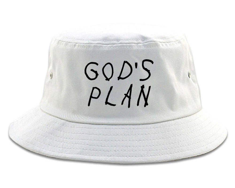 Gods Plan Mens Snapback Hat White