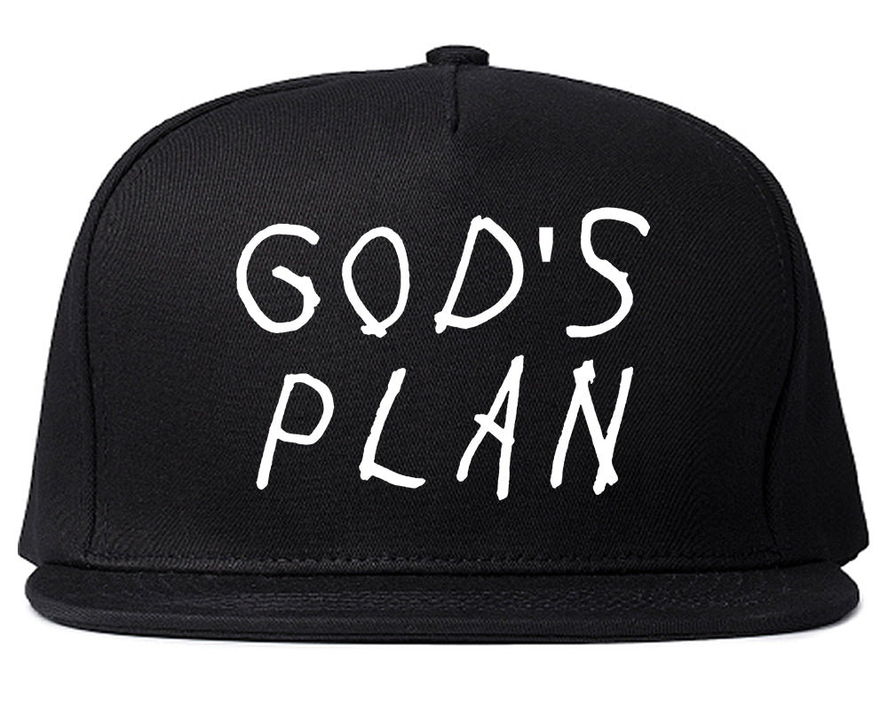 Gods Plan Mens Snapback Hat Black