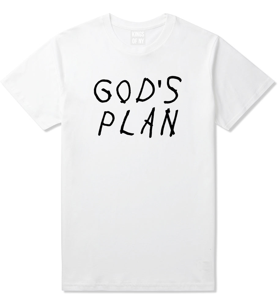 Gods Plan Mens T Shirt White