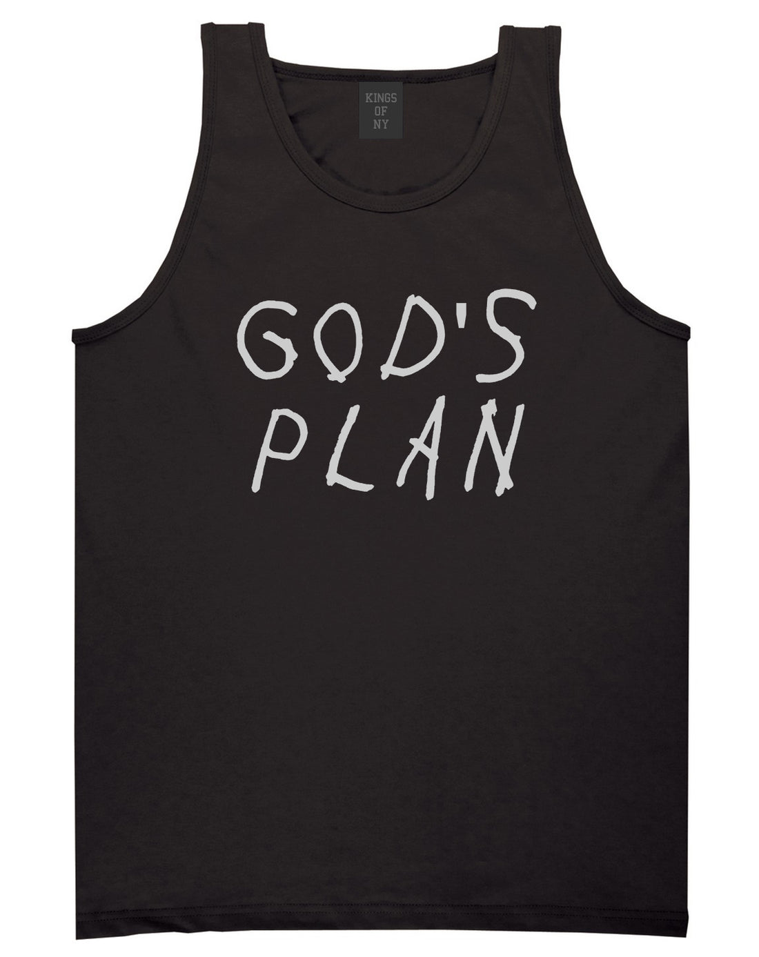 Gods Plan Mens Tank Top Shirt Black