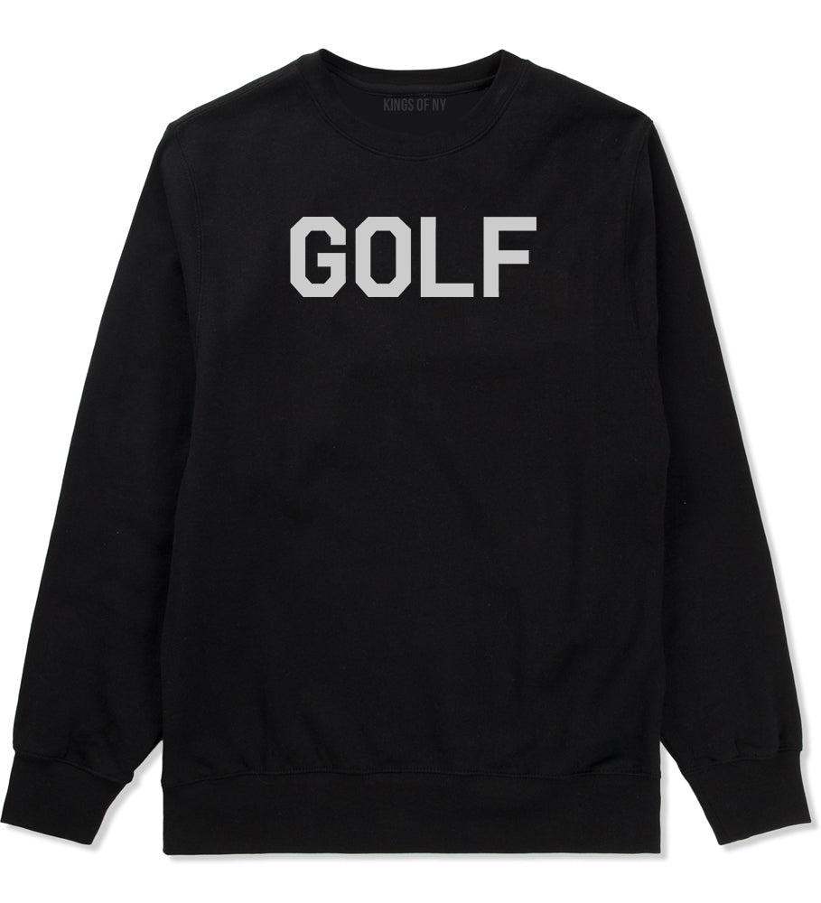 Golf Sport Mens Black Crewneck Sweatshirt by KINGS OF NY