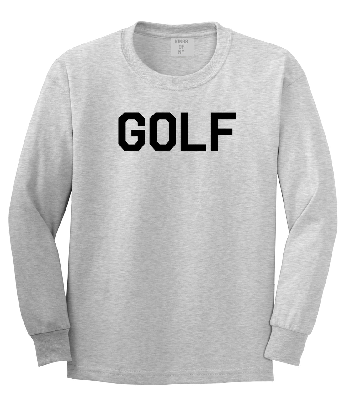 Golf Sport Mens Grey Long Sleeve T-Shirt by KINGS OF NY