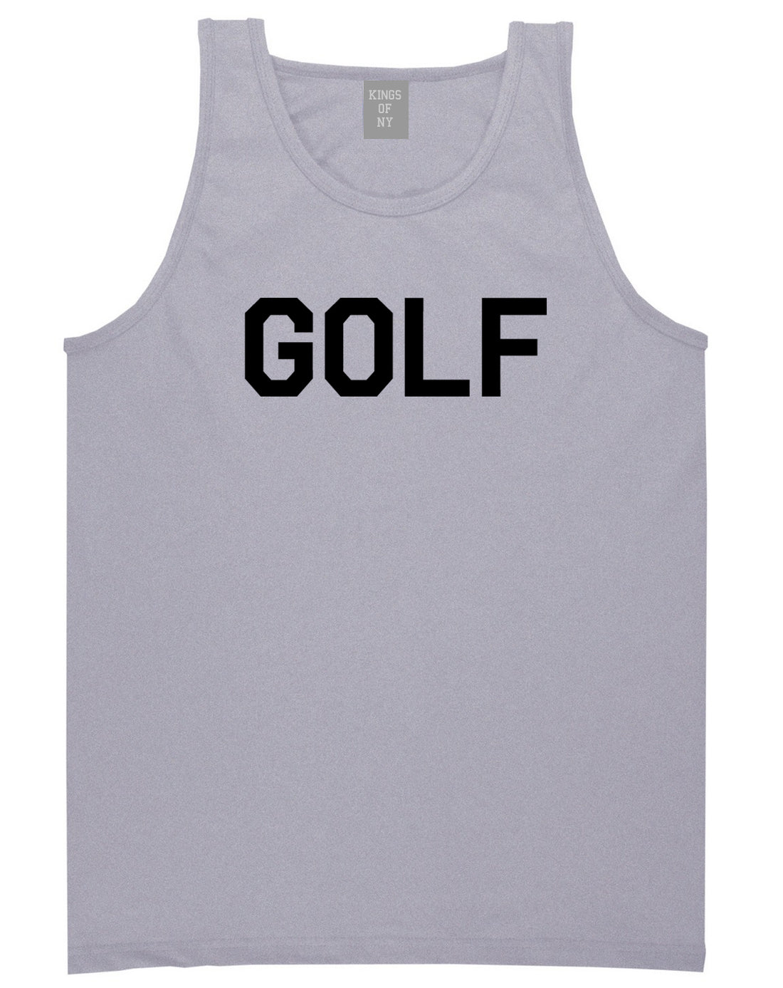 Golf Sport Mens Grey Tank Top Shirt by KINGS OF NY