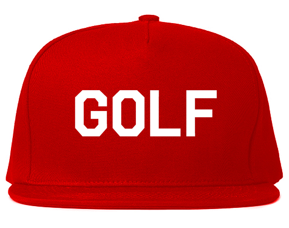 Golf_Sport Red Snapback Hat