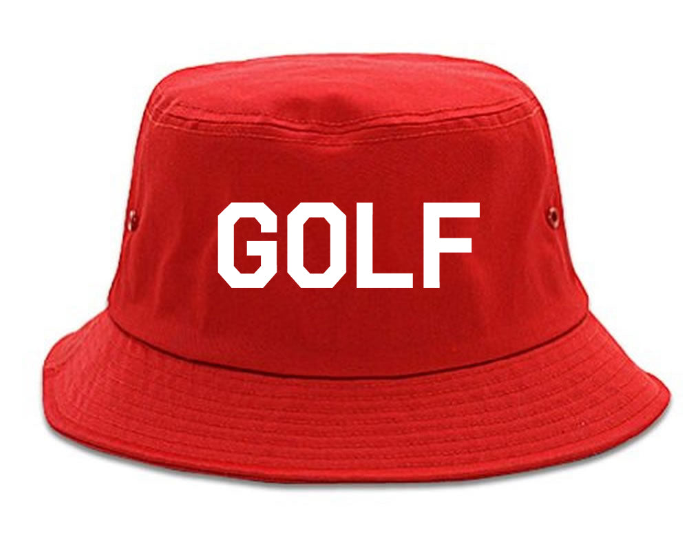 Golf_Sport Red Bucket Hat