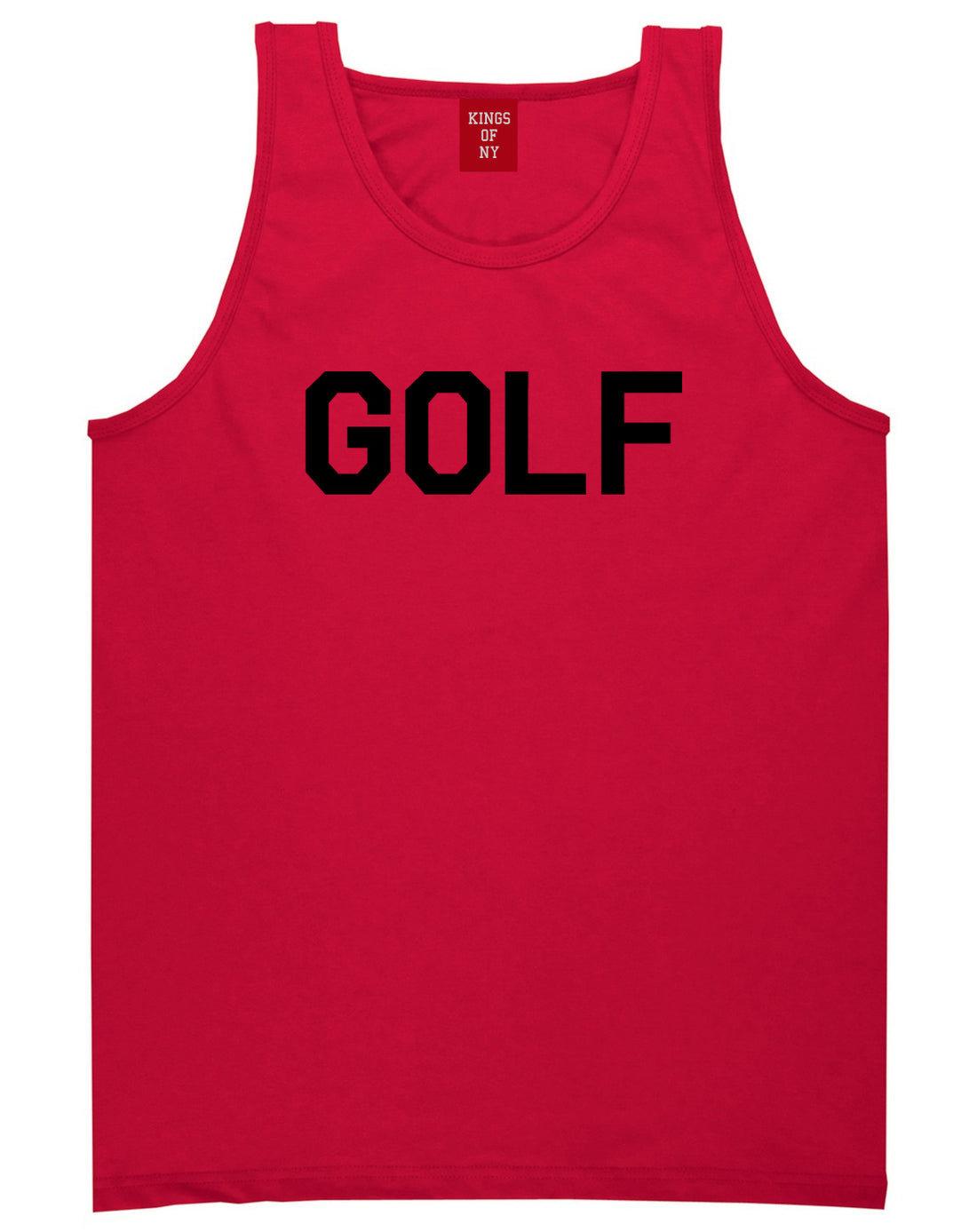 Golf Sport Mens Red Tank Top Shirt by KINGS OF NY