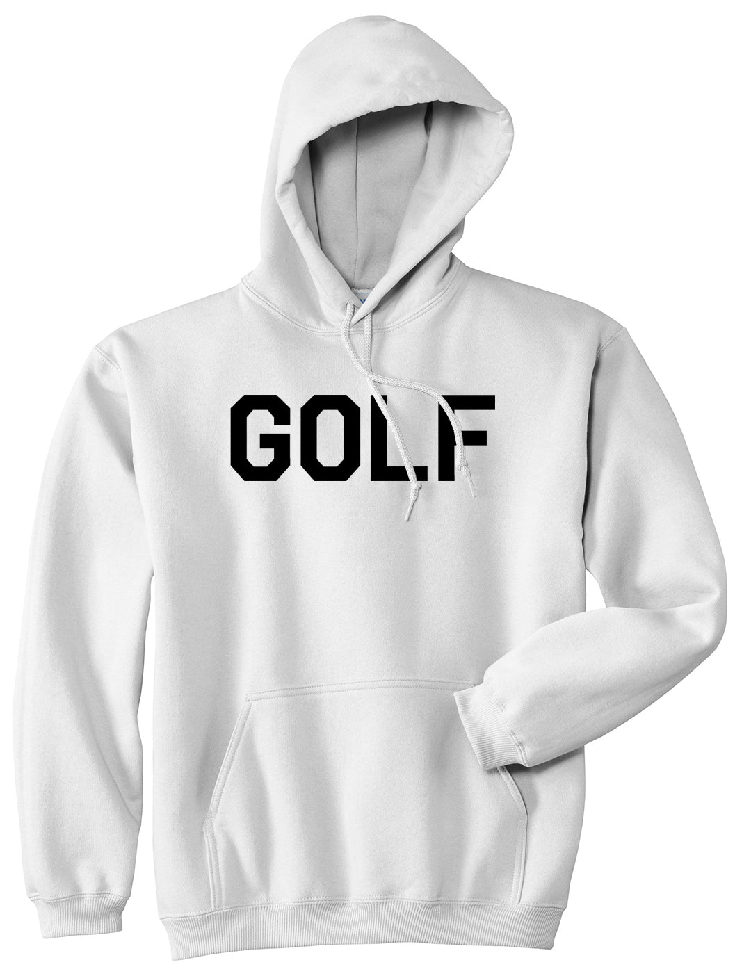 Golf Sport Mens White Pullover Hoodie by KINGS OF NY