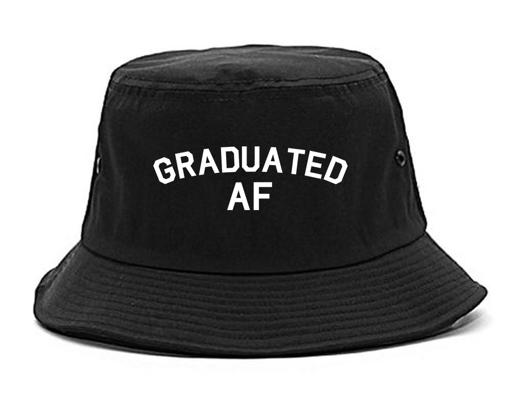 Graduated AF Funny Graduation Mens Snapback Hat Black