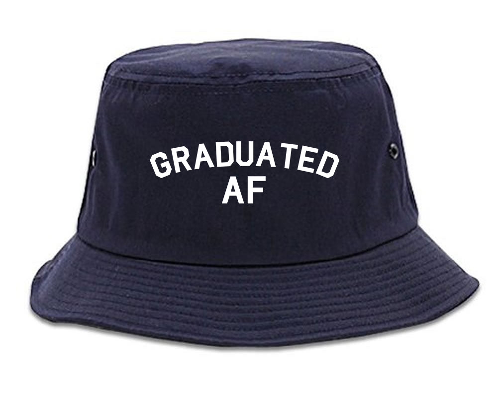 Graduated AF Funny Graduation Mens Snapback Hat Navy Blue