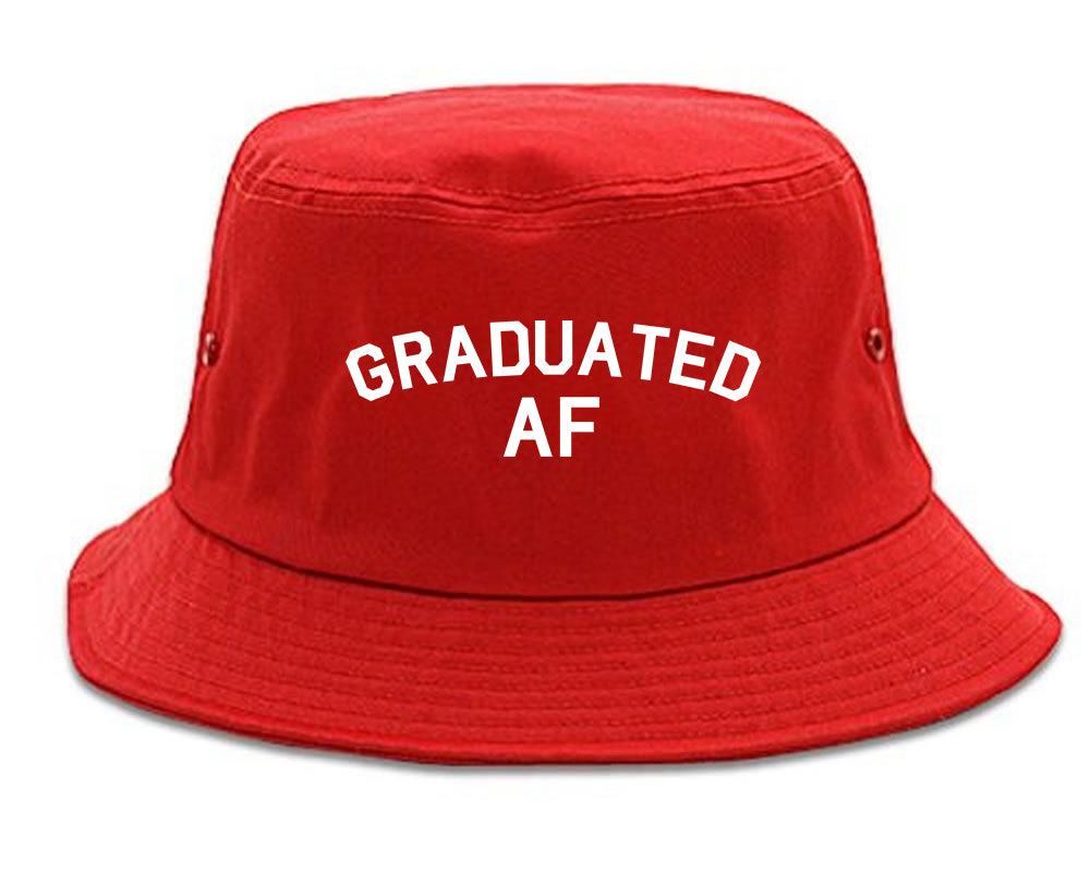 Graduated AF Funny Graduation Mens Snapback Hat Red