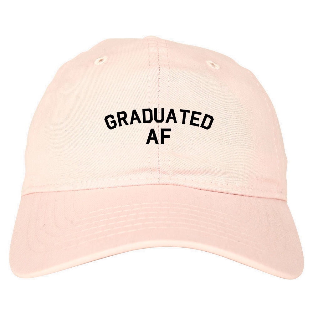 Graduated AF Funny Graduation Mens Dad Hat Baseball Cap Pink