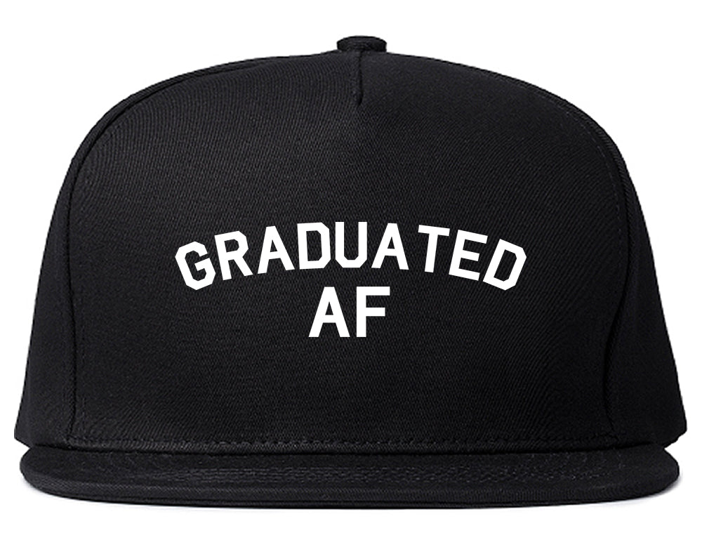 Graduated AF Funny Graduation Mens Snapback Hat Black