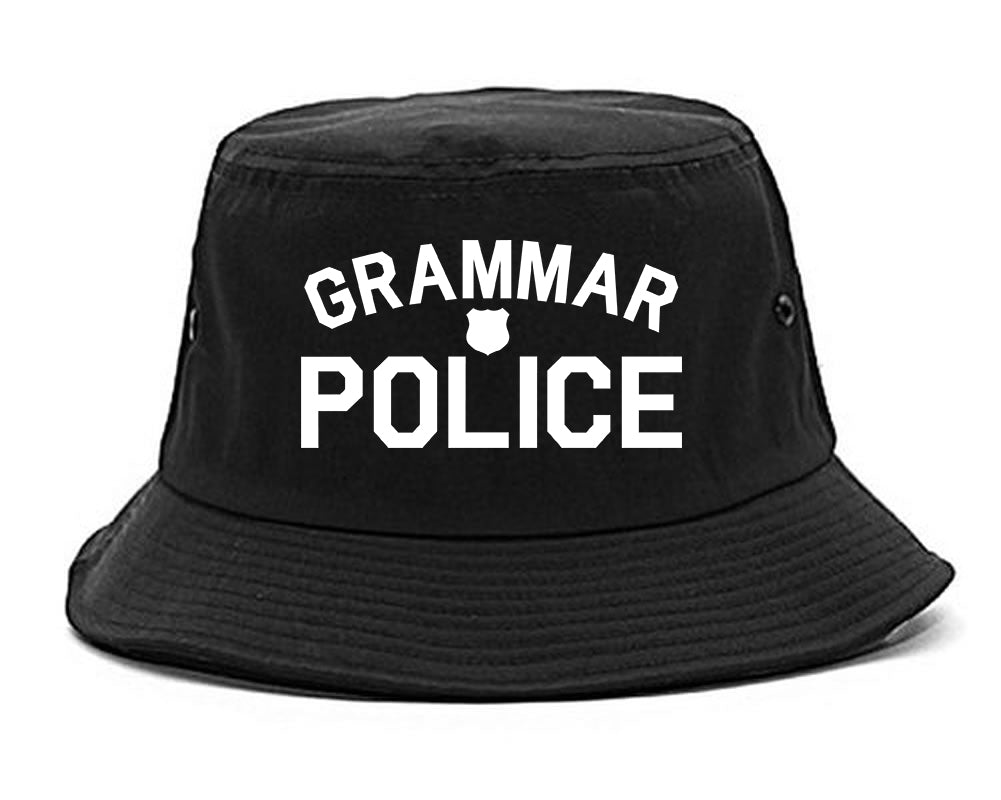 Grammar_Police_Gag Black Bucket Hat