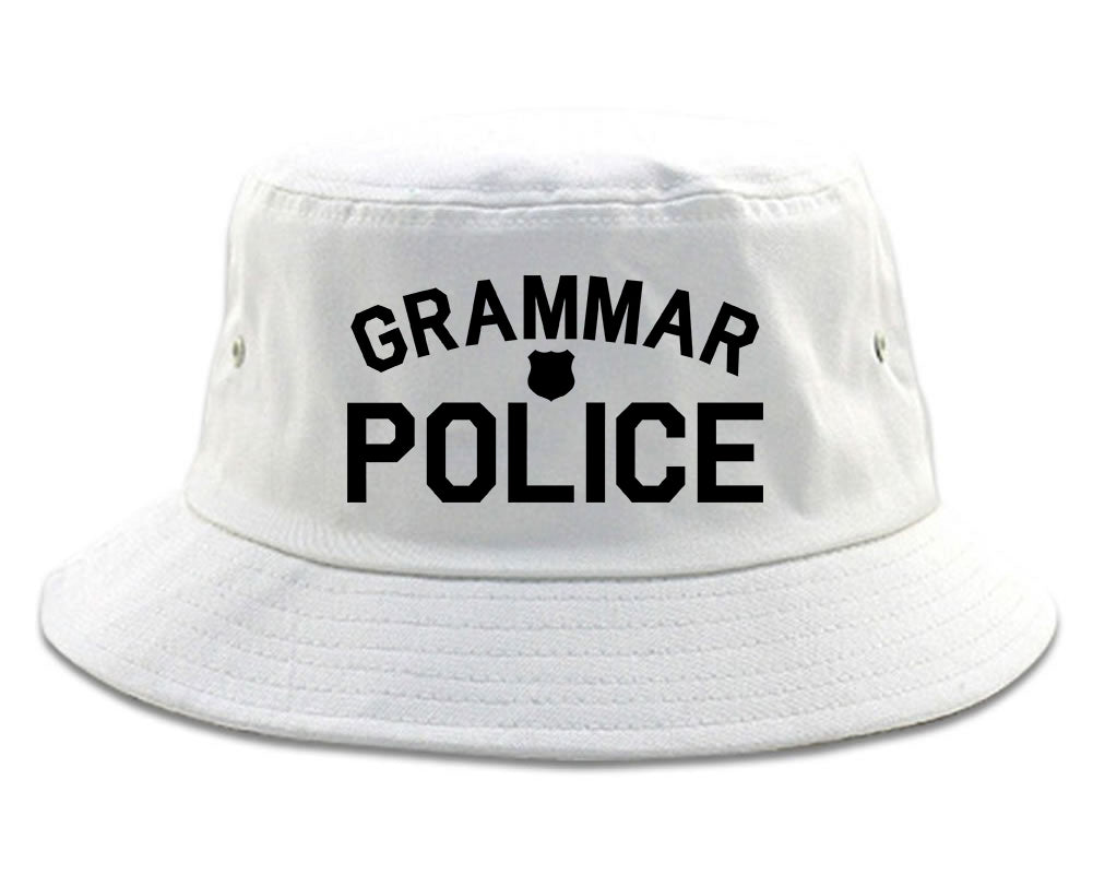 Grammar_Police_Gag White Bucket Hat