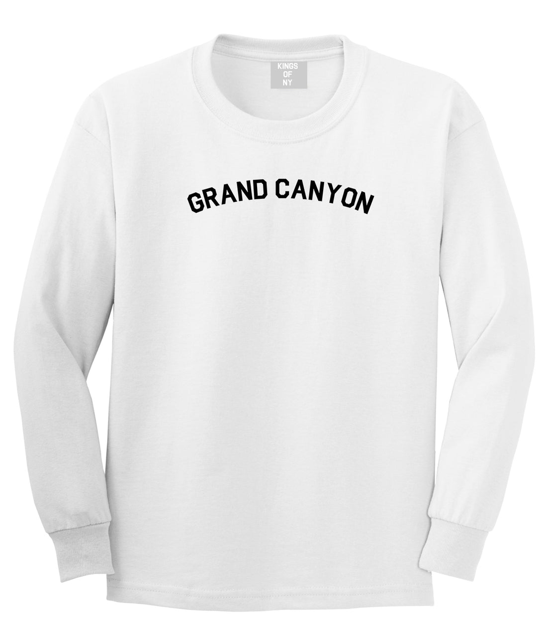 Grand Canyon Mens White Long Sleeve T-Shirt by KINGS OF NY