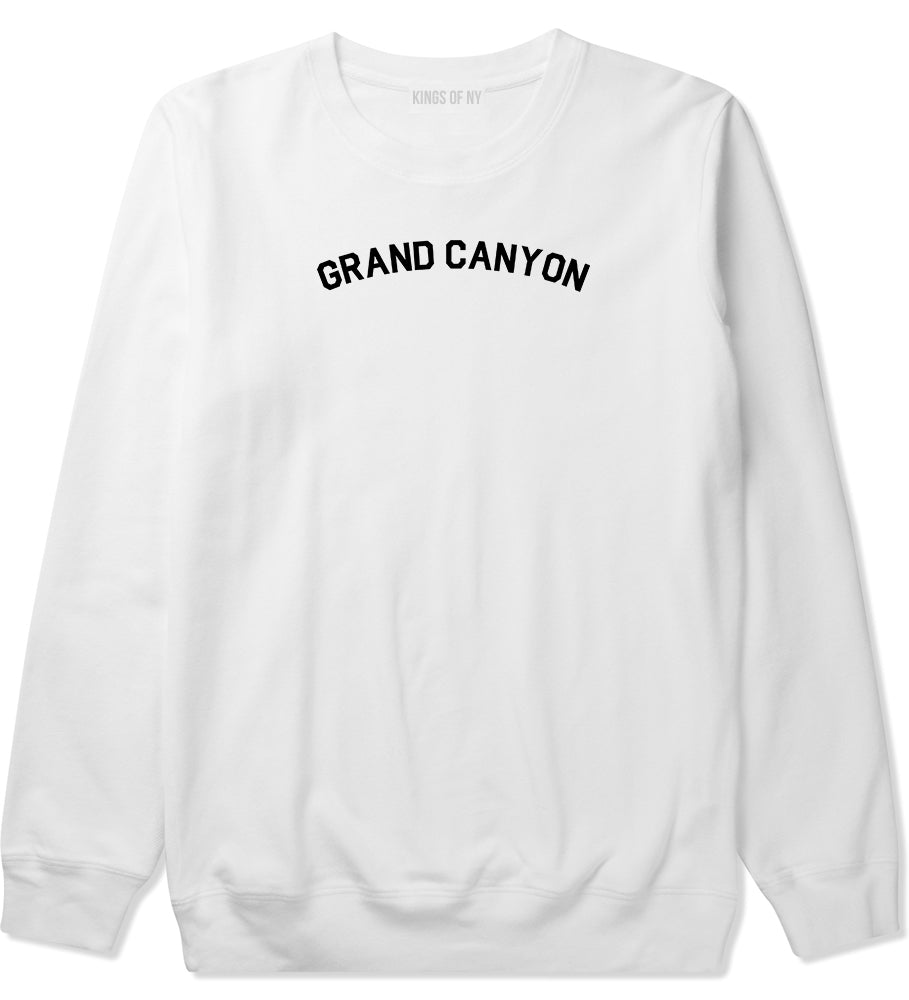 Grand Canyon Mens White Crewneck Sweatshirt by KINGS OF NY