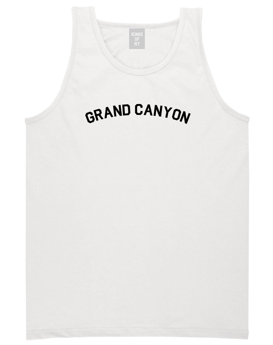 Grand Canyon Mens White Tank Top Shirt by KINGS OF NY