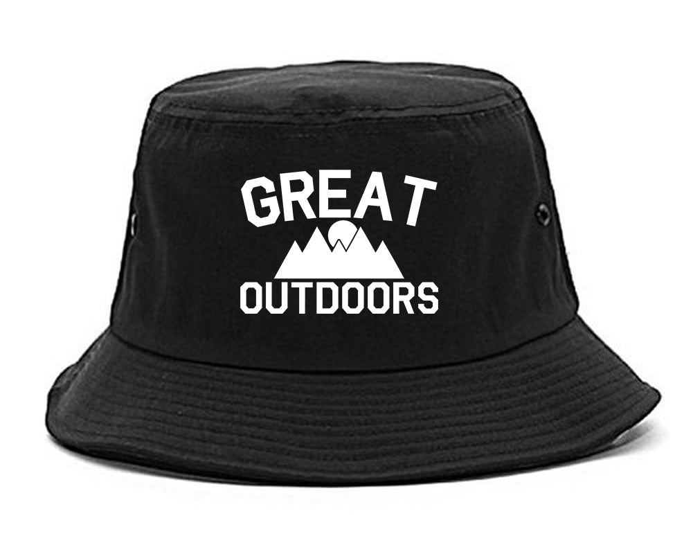 Great Outdoors Camping Mens Snapback Hat Black