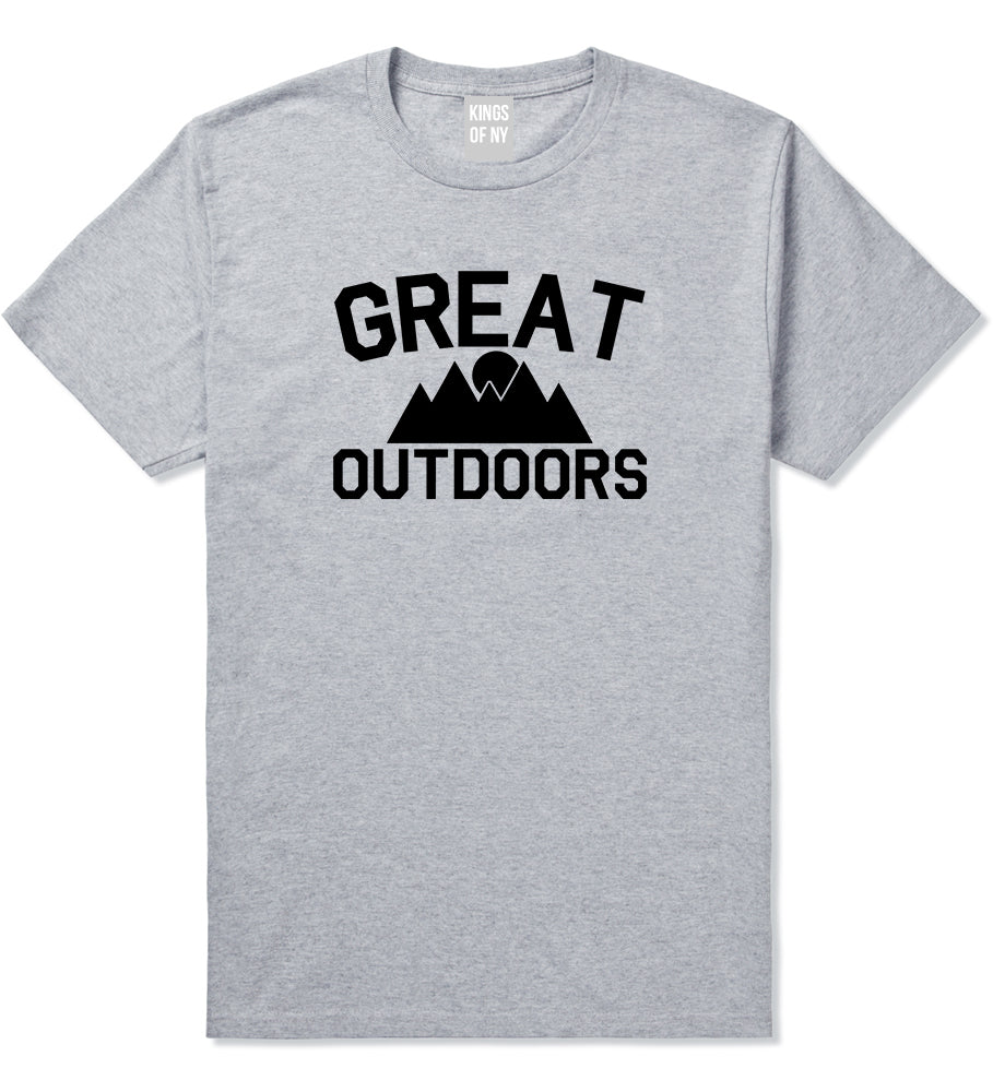 Great Outdoors Camping Mens T Shirt Grey