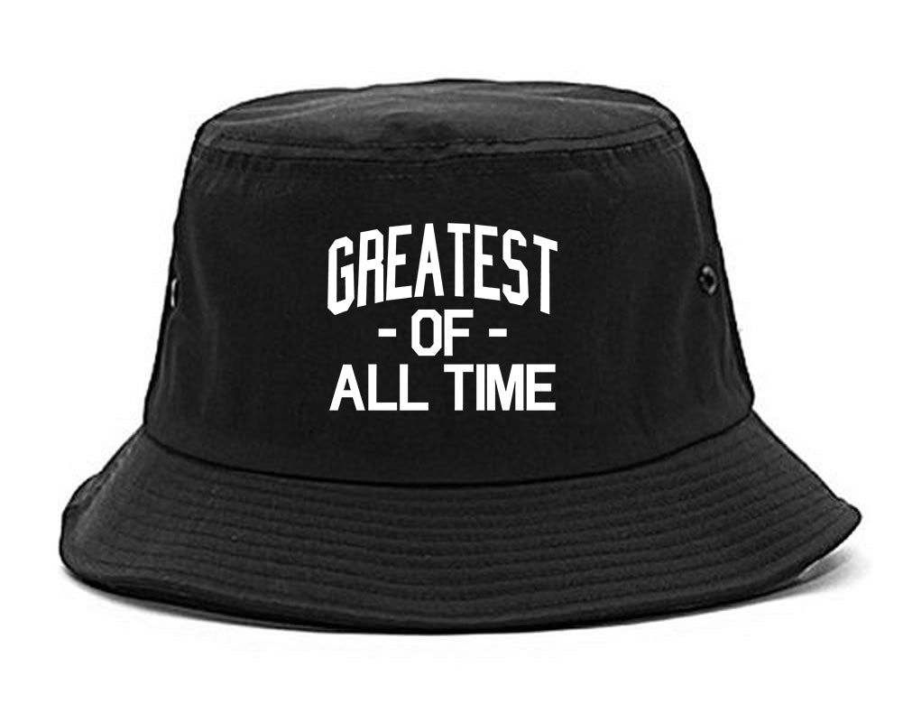 Greatest Of All Time GOAT Mens Bucket Hat Black