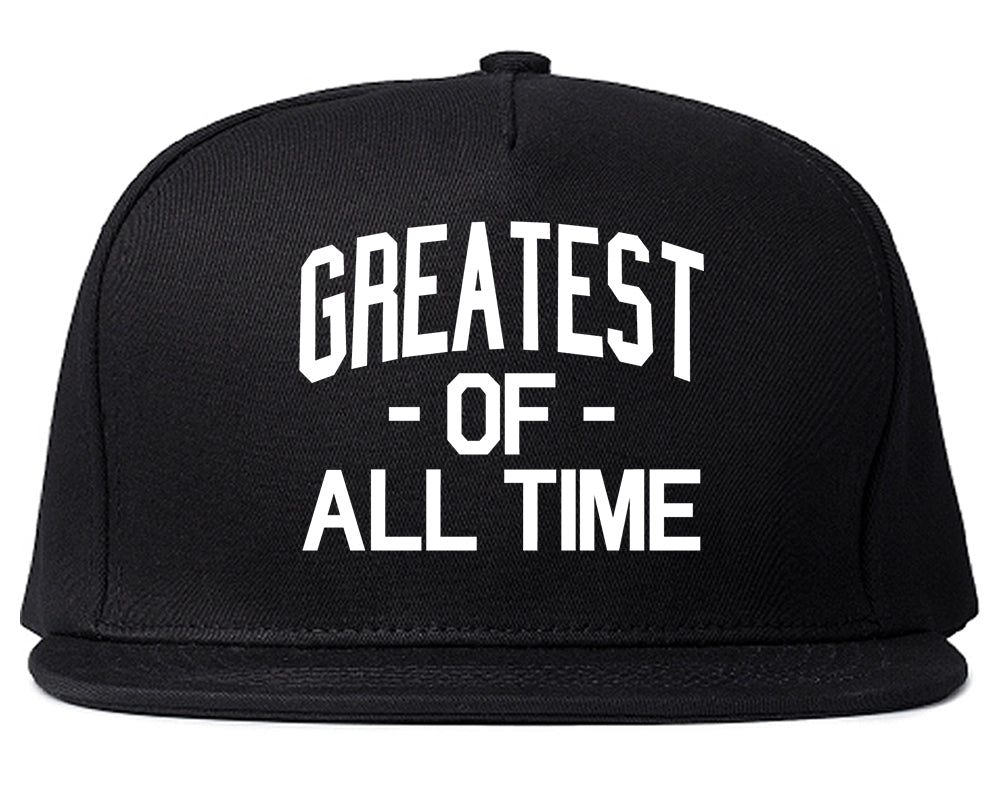 Greatest Of All Time GOAT Mens Snapback Hat Black