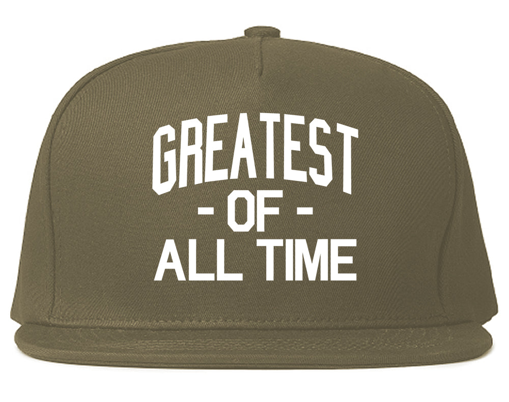 Greatest Of All Time GOAT Mens Snapback Hat Grey