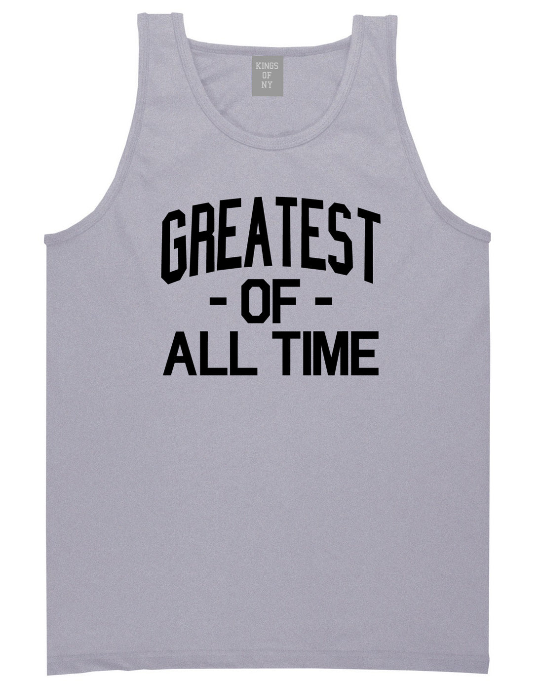 Greatest Of All Time GOAT Mens Tank Top Shirt Grey by Kings Of NY