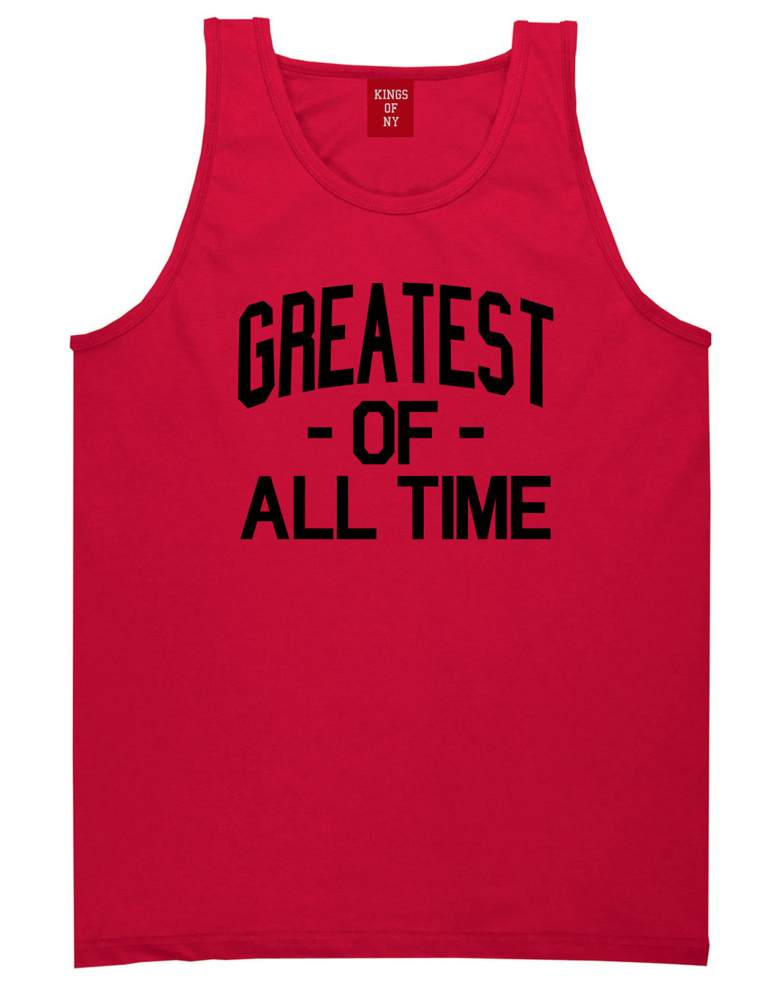 Greatest Of All Time GOAT Mens Tank Top Shirt Red by Kings Of NY
