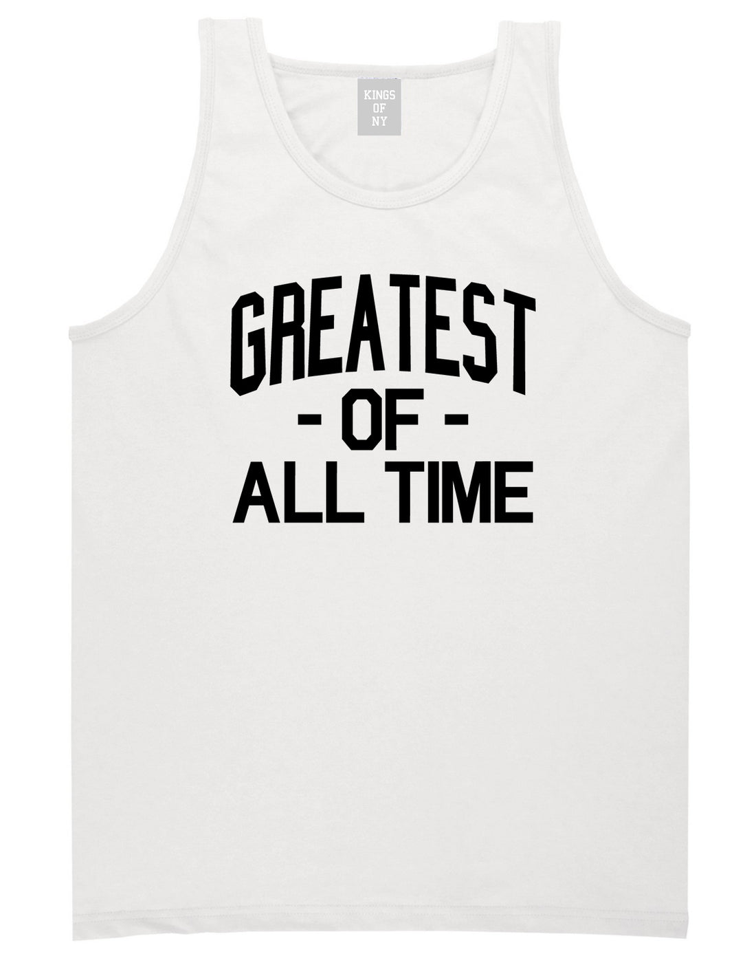 Greatest Of All Time GOAT Mens Tank Top Shirt White by Kings Of NY