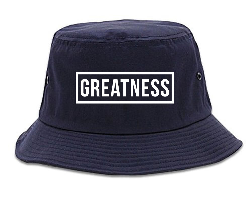 Greatness Box Mens Bucket Hat Navy Blue