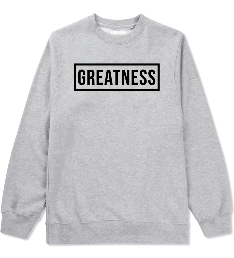 Greatness Box Mens Crewneck Sweatshirt Grey